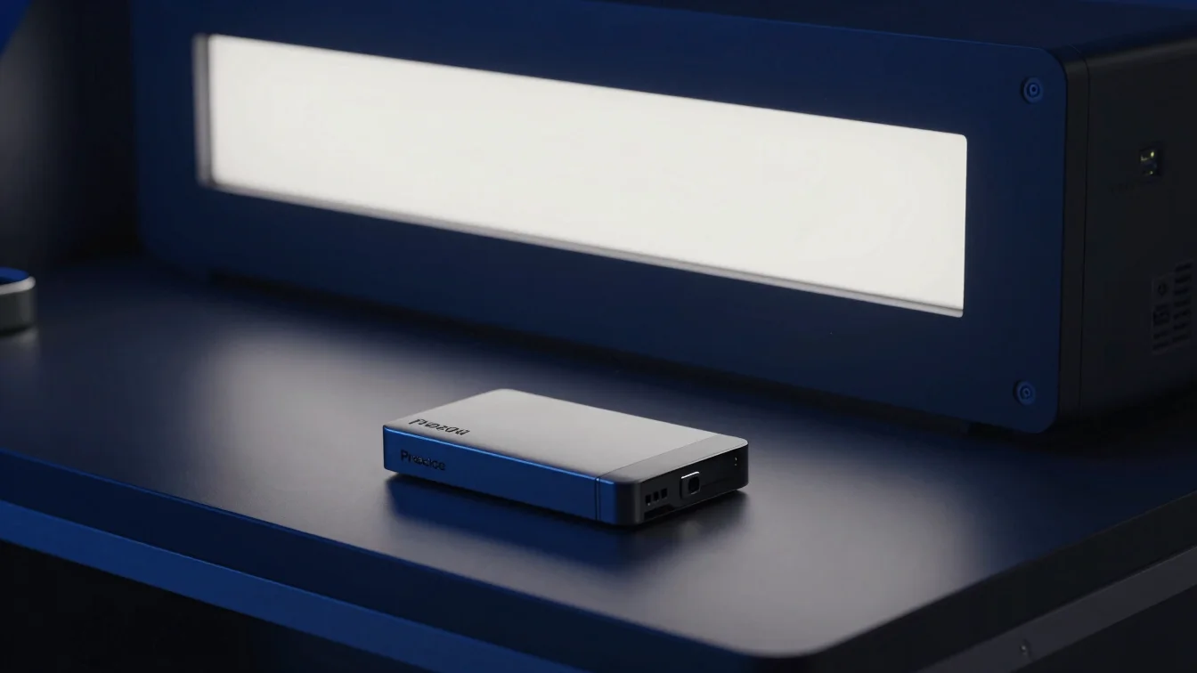 Precise editorial close-up of an evidence workstation with a labe